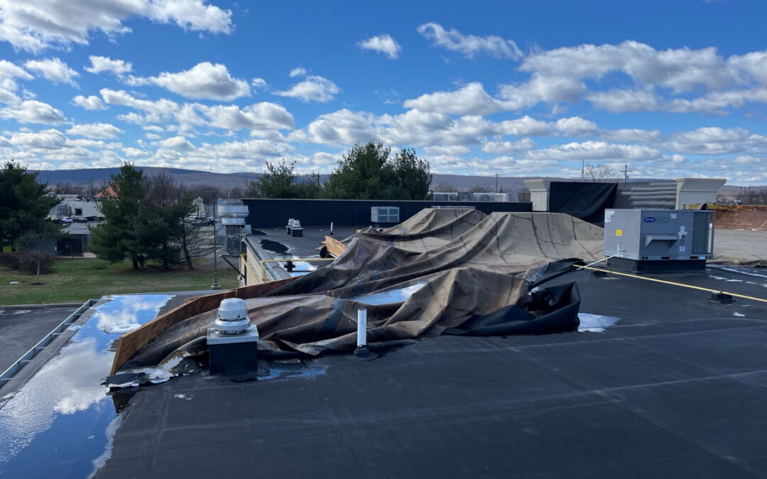 Emergency EPDM Roof Blow-Off and Replacement | Project Profile
